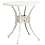 vidaXL Table de jardin Blanc 78x78x72 cm Aluminium coulé