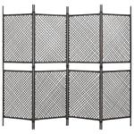 vidaXL Panneau de clôture Résine tressée 2,4x2 m Marron