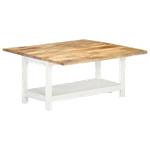 vidaXL Table basse extensible Blanc 90x(45-90)x45 cm Bois de