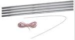 stokkenset Alu 12,7 mm 650-700 cm aluminium zilver