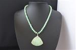 CHRYSOPRAAS ketting/oorhanger-set