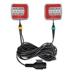 Aanhangerverlichtingsset LED 4F met magneten 7,5+2,5M kabel