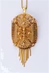 Antieke gouden klederdracht hanger aan gouden collier