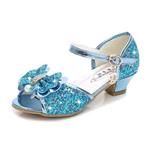 Prinsessen schoenen blauw glitter strikje Maat 27 - binnenma