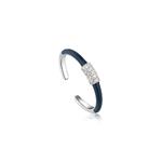 Ania Haie Bright Future Zilveren Ring met Blauwe Emaille en