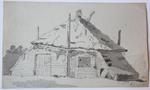 [Antique drawing] A barn (een schuur), ca. 1850-1900.