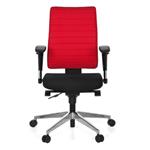 PRO-TEC 350 - Professionele bureaustoel Zwart / Rood