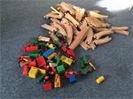 Leuke houten treinset