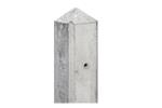 Betonpaal Wit/grijs Met Diamant Kop 10x10x220cm Voor Scherme