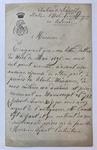 [Manuscript, letter in French 1895] Brief in het Frans van “