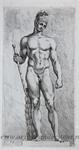 [Original etching/ets] Standing nude man ['Segmenta nobilium
