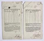 [Receipt, twaalfde penning, taxes, 1782] 2 kwitanties voor J
