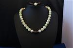 LEMON CHRYSOPRAAS - GRANAAT ketting/armband-set