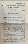 [Catalogue Antique bookshop] Catalogue list 12, of a collect
