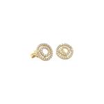 Gouden oorstekers met zirkonia 14 krt  €119.5