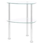 vidaXL Table d'appoint 2 niveaux Transparent 38x38x50 cm Ver