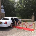 Rode loper voor bruiloft en modeshow