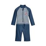 Playshoes zwempak lange mouw anker marine wit