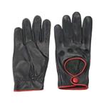 Swift premium racing leren handschoenen zwart-rood