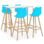 vidaXL 5-delige Barset blauw