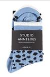 Zwart met wit gestreepte sokken Studio Anneloes