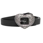 Zwarte riem Heart PU ONLY