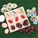 Houten sorteer tray (met 9 vakken)