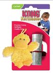Kong kat pluche eend geel catnip