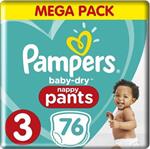 Pampers - Baby Dry Pants - Maat 3 - Mega Pack - 76 luierbroe