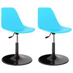 vidaXL Chaises de salle à manger pivotantes 2 pcs Bleu PP