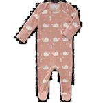 Baby Pyjama Met Voet Walvis Mellow Rose Fresk