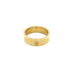 Gouden ring met prinses diamant 14 krt  €525
