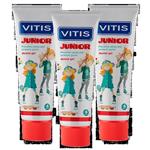 Vitis Junior - 6+ jaar tandpasta/gel - Tutti Frutti - 3-pack