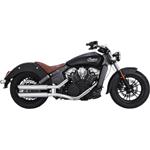 Vance & Hines Twin Slash 3'' Slip-ons Chrome for Indian 15-2