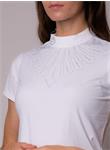Lula Mon-Tech Wedstrijdshirt Crystal Yoke Kleur: Wit,Maat