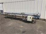 Brüel RVS transportband met PP schakelband 450 x 65  cm