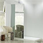 Aloni Douchewand 120 x 200 cm spiegelglas met chroom profiel