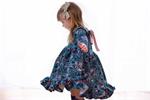 Tricot Jurk Viooltjes met strik 92/98