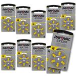 Rayovac Extra 10 (PR70) Geel voordeelpakket