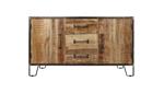 Sideboard Hayward - 150x45x85- naturel/donkergrijs - mangoho