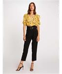 Paperbag belted trousers 212-Pring Black