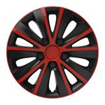 14 inch wieldoppen - Rapide rood-zwart - Set van 4 sierdoppe