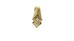 Gouden cliphanger met diamant 18 krt  €1597.5