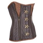 Leren steampunk korset model 24 maat small t/m 6xl