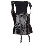 Stevig zwart lak korset model 13 in small t/m 6xl