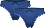 Dames Strings Strikje Marineblauw Fine Woman 2-Pack L