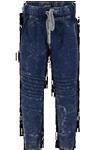 4president Acid Wash Pants pocket Black navy