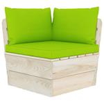 vidaXL Coussins de canapé palette 3 pcs Vert vif Tissu