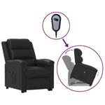 vidaXL Fauteuil inclinable Noir Similicuir