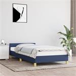 vidaXL Cadre de lit avec tête de lit Bleu 90x190 cm Tissu